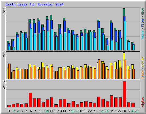 Daily usage for November 2024