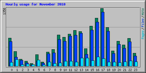 Hourly usage for November 2010
