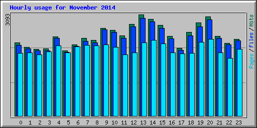 Hourly usage for November 2014