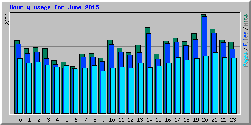 Hourly usage for June 2015