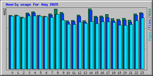 Hourly usage for May 2025