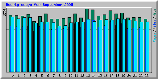 Hourly usage for September 2025